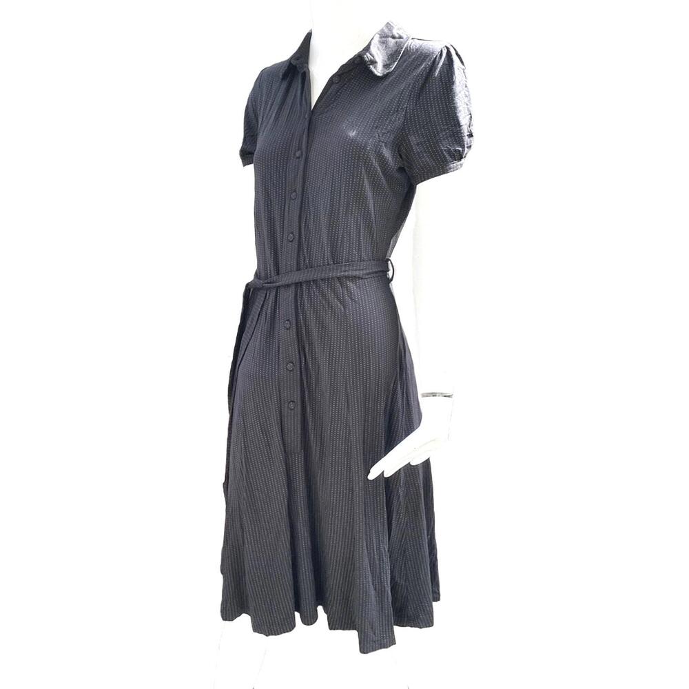 Vintage Mexx Jersey Shirt  Dress With Capped Sleeves, Matching Belt Med  Viscose